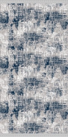 Mavi Serpme Desenli Dokuma Tabanlı Kilim