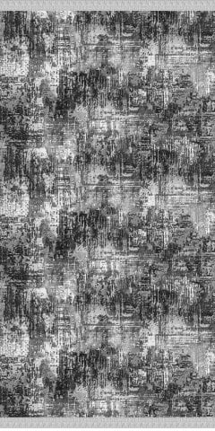 Antrasit Serpme Desenli Dokuma Tabanlı Kilim