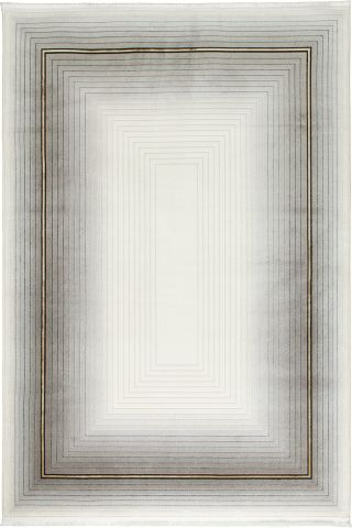 Gri Gold Çerçeve Galata Halı 100X200