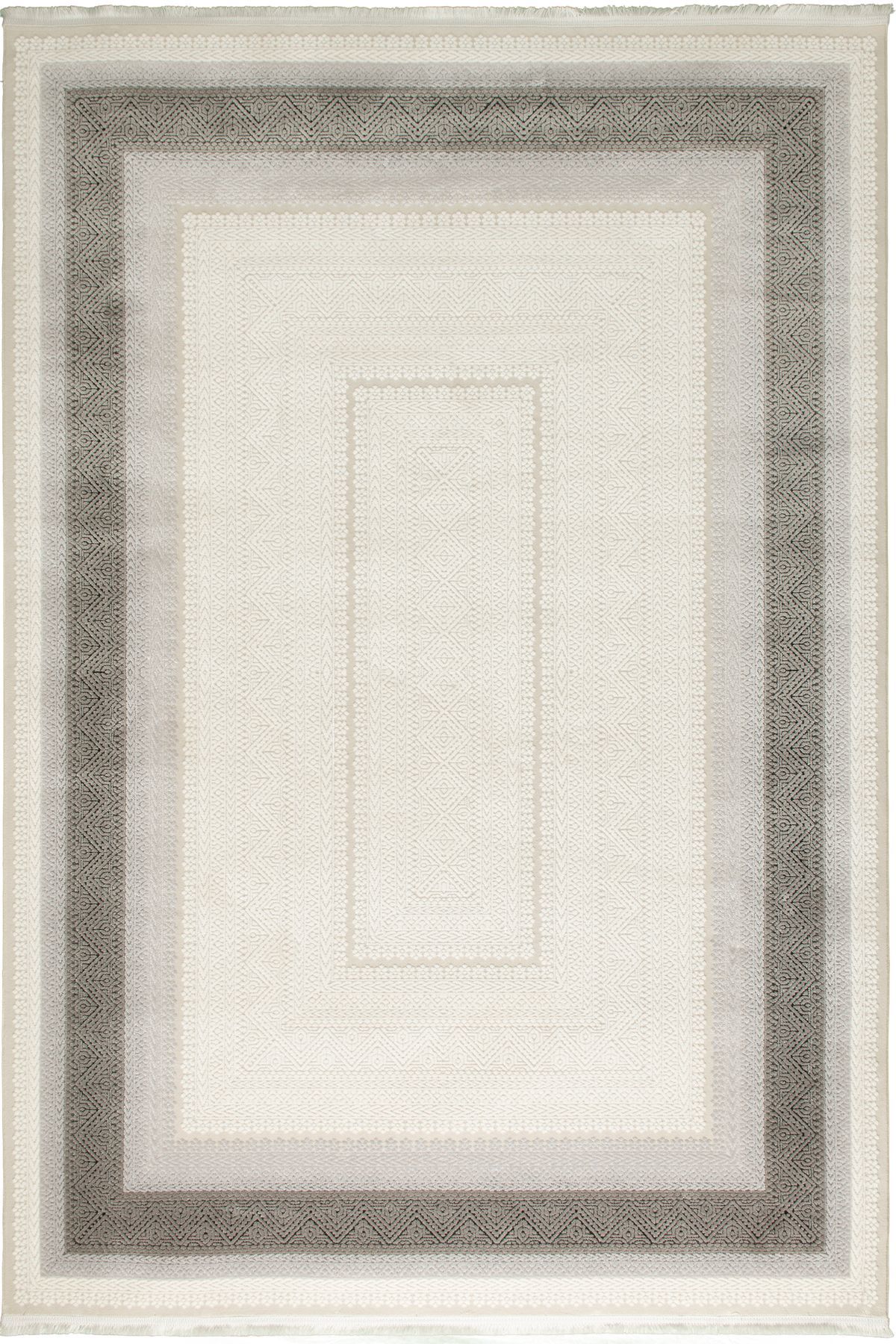 Gri Göbekli Çerçeve Galata Halı