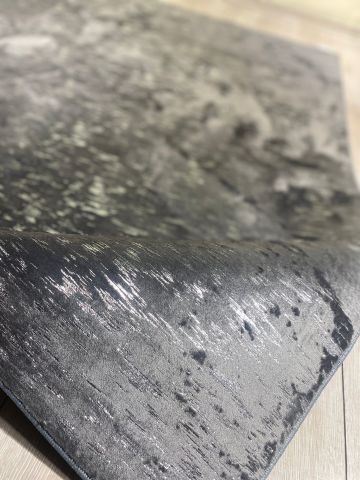 Gri Üzerine Silver / Lame Detaylı Diamond Kilim
