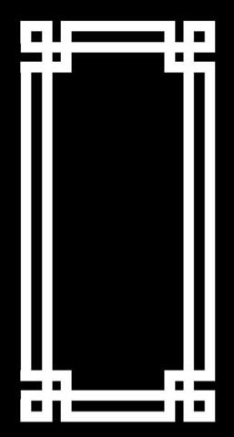 Siyah Beyaz Çerçeveli Dijital Baskı Halı