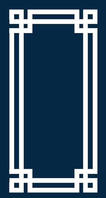 Lacivert Çerçeveli Dijital Baskı Halı