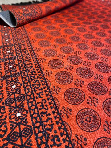 Etnik Desen Kırmızı Renkli Kilim 200x290