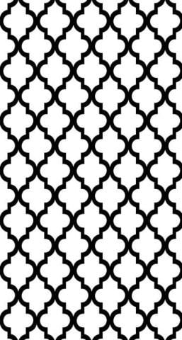 Beyaz Desenli Dijital Baskı Halı