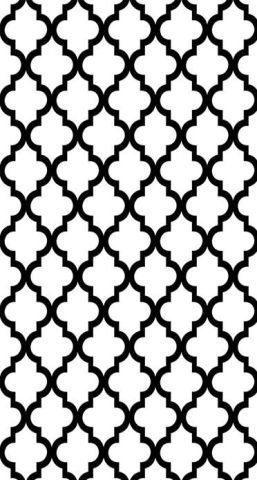 Beyaz Desenli Dijital Baskı Halı 100X200