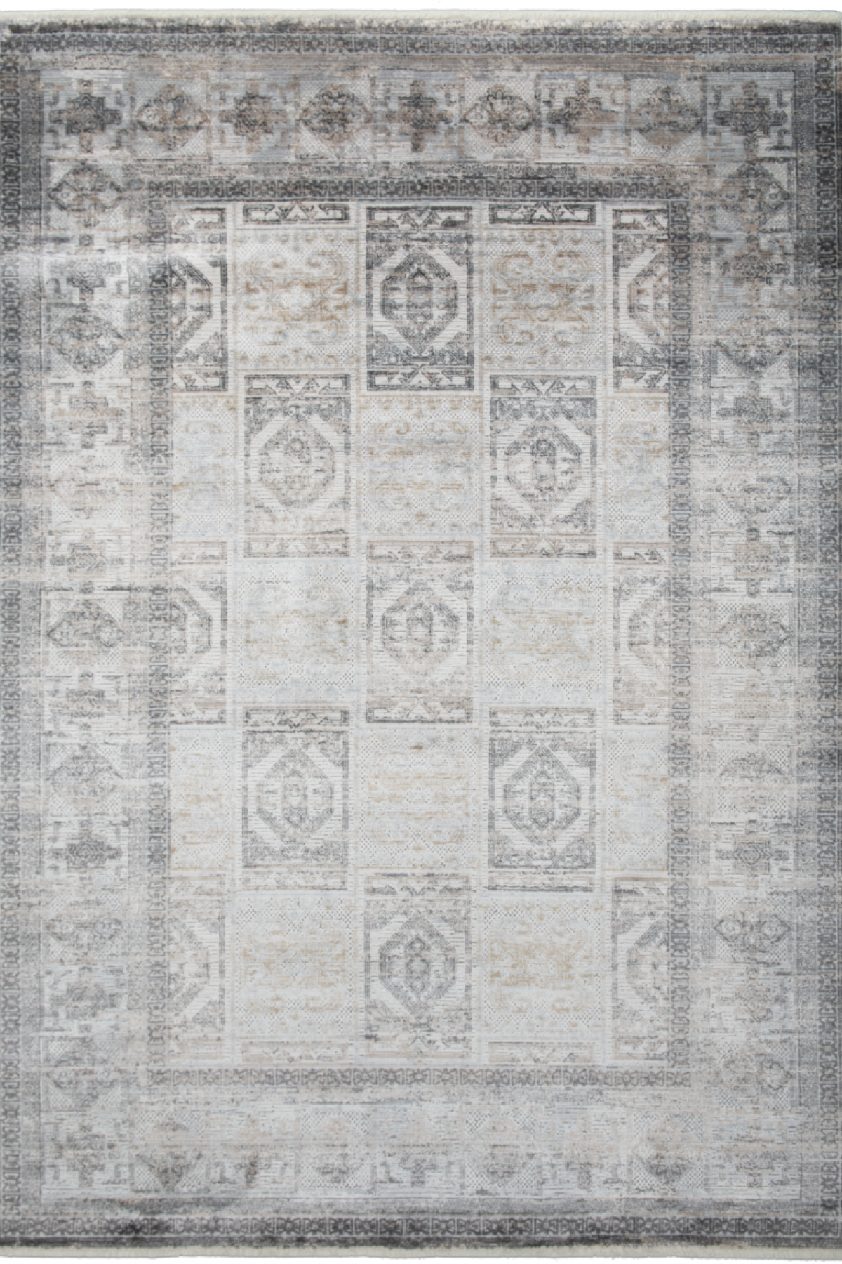 Gri Desenli Renaissance Halı