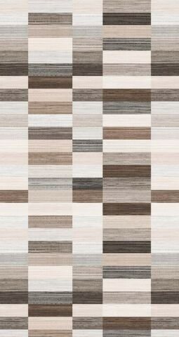 Kahve Gri Desenli Dijital Baskı Halı