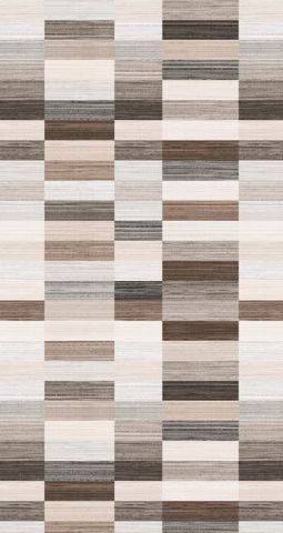 Kahve Gri Desenli Dijital Baskı Halı 100X200