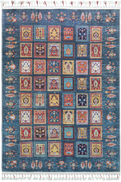 Renkli Saçaklı Otantik Desenli Dekoratif Dokuma Kilim