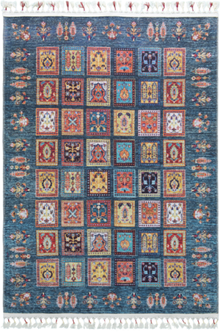 Renkli Saçaklı Otantik Desenli Dekoratif Dokuma Kilim