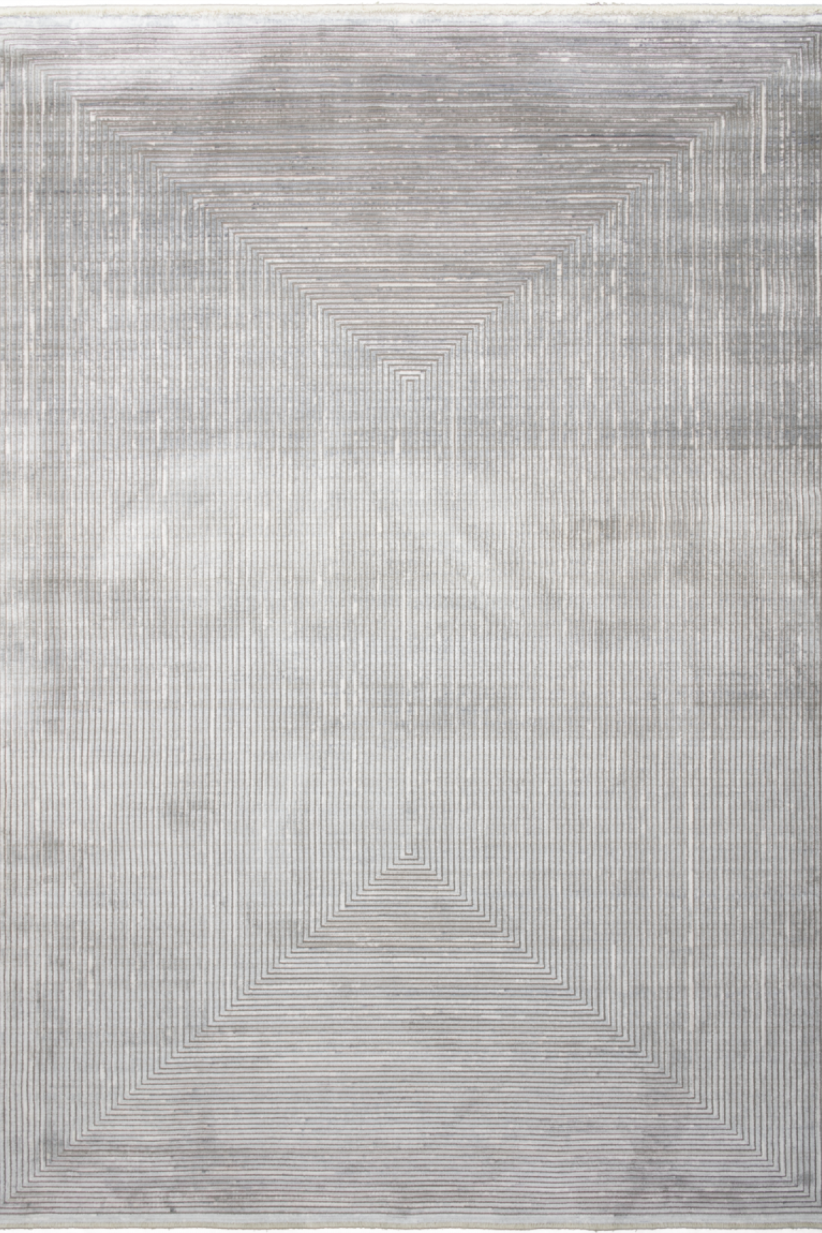Gri İçten Dışa Çerçeve Desenli Renaissance Halı