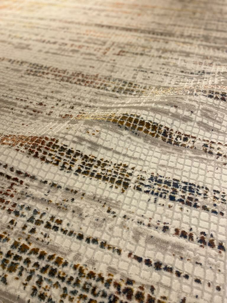 Kahve ve Bej Renkli İskandinav Desen  İsfahan Kilim