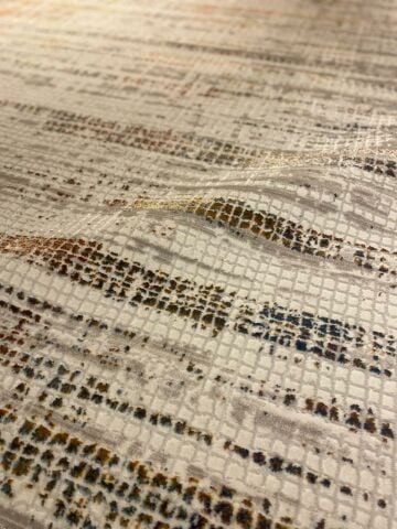 Kahve ve Bej Renkli İskandinav Desen  İsfahan Kilim