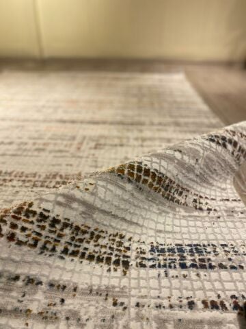 Kahve ve Bej Renkli İskandinav Desen  İsfahan Kilim