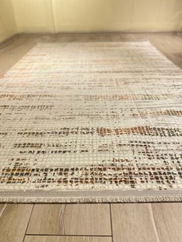 Kahve ve Bej Renkli İskandinav Desen  İsfahan Kilim