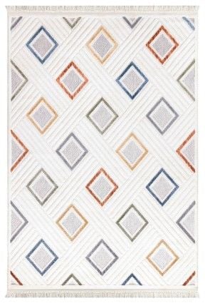 Renkli  Baklava Desenli  İndia Kilim