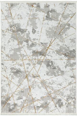 Krem Kahve  Çizgi Desenli Astra Halı 100X200
