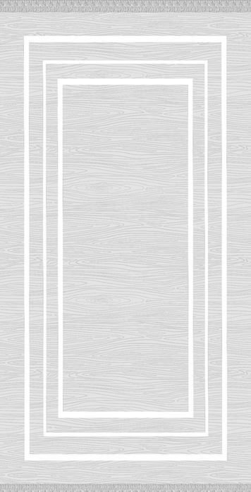 Beyaz  Çerçeveli Dijital Baskı Halı 100X200