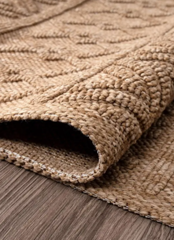 Vizon Rengi Geometrik Desenli Bravvo Kilim