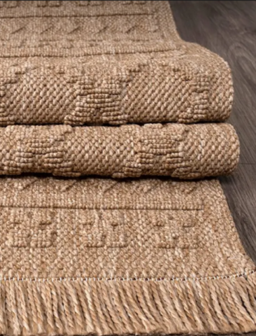 Vizon Rengi Baklava Desenli  Bravvo Kilim