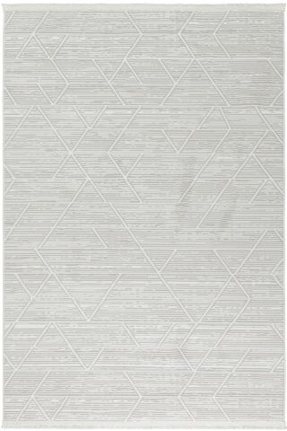 Krem Rengi, Renge Renk Geometrik Desenli Astra Halı 100X200