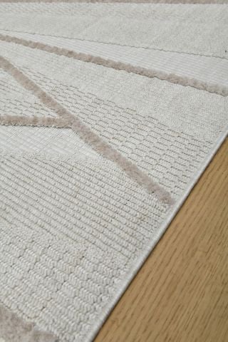 Ersin Doğan'ın Koridoruna Tercih Ettiği Krem Rengi Kahve Geçişli Melrose Kilim