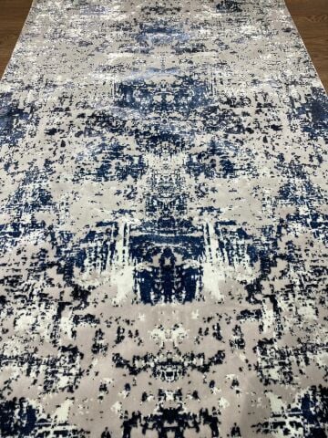 Mavi Renk Modern Desen Milano Kilim