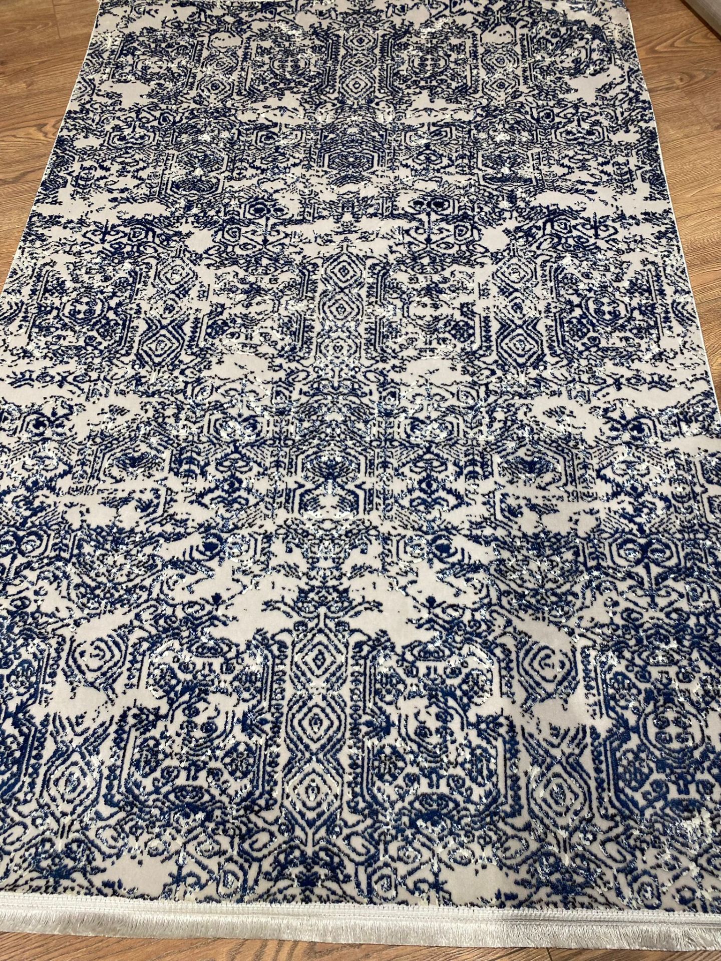 Mavi Renk Modern Desen Milano Kilim