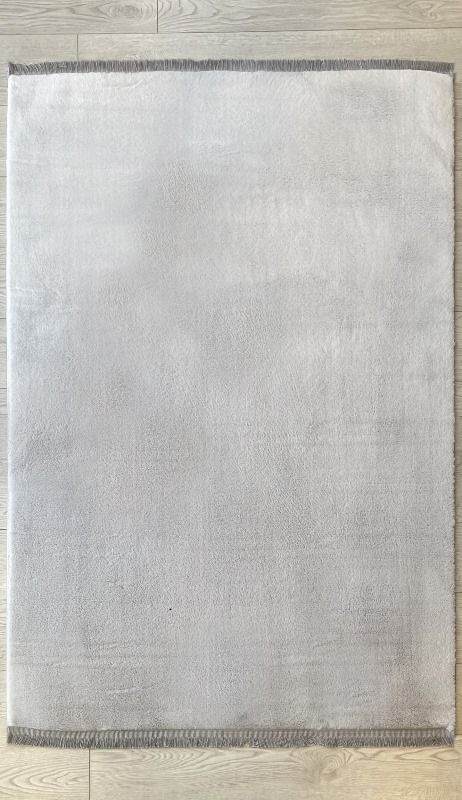 Gri Renk Yumuşak Yüzeyli Puffy Kilim