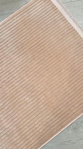Pudra Rengi Yumuşak Yüzeyli Line Kilim