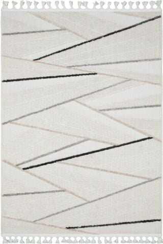 Krem Rengi Antrasit Geçişli Melrose Kilim